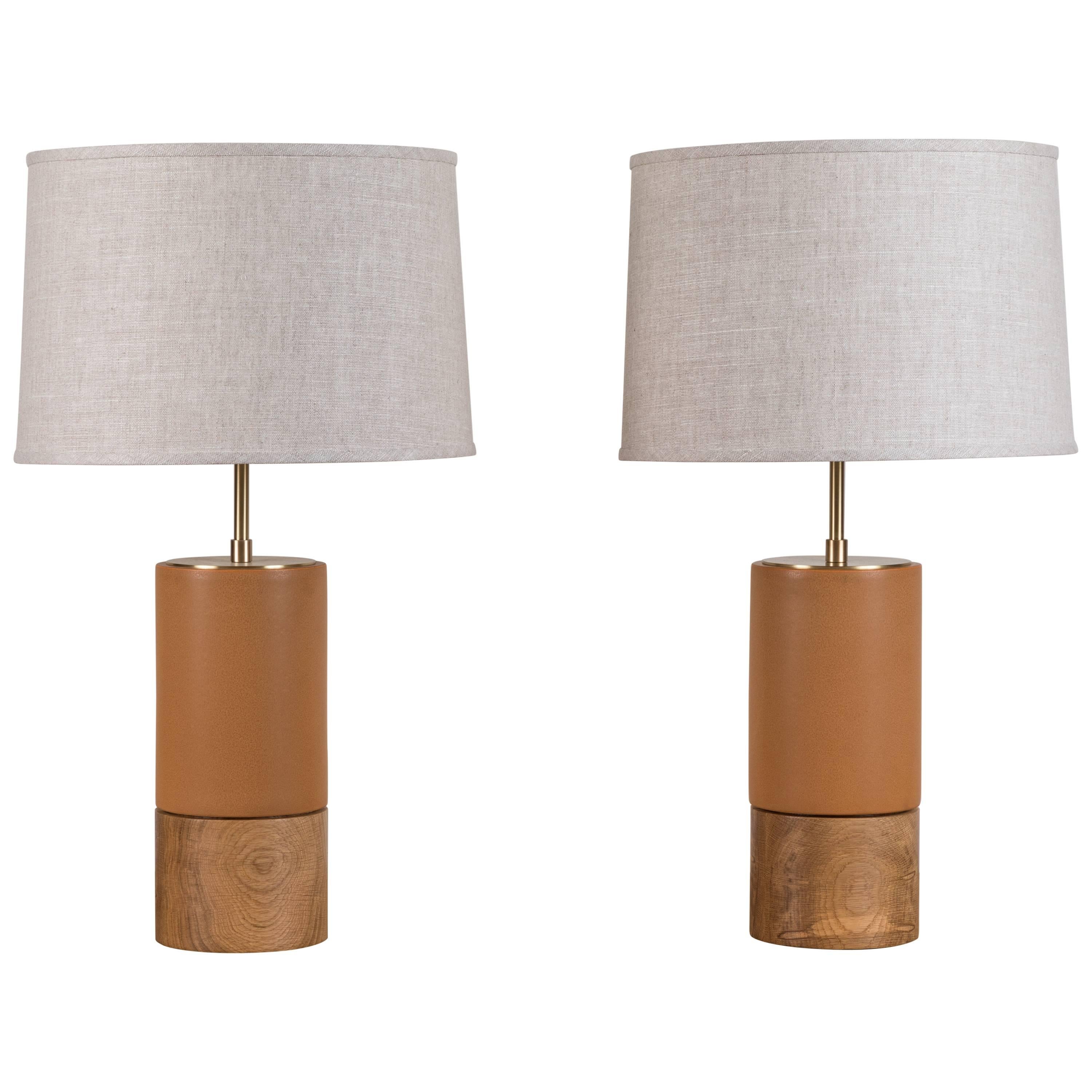 Pair of Short Baxter Lamps by Stone and Sawyer for Lawson-Fenning