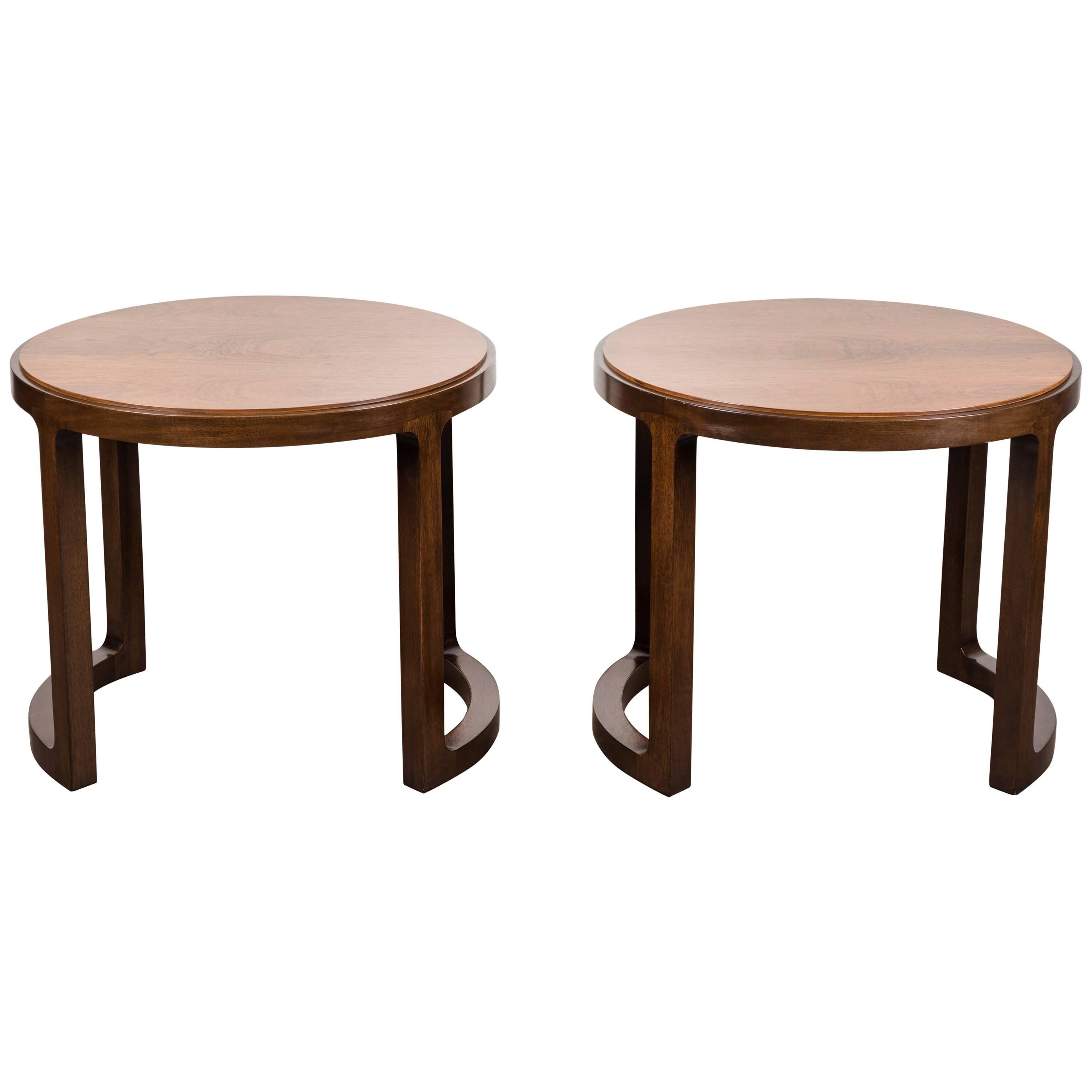 Pair of Rosewood and Mahogany Side Table by Edward Wormley for Dunbar