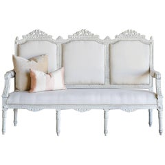 White-Washed Vintage Sofa: 1940
