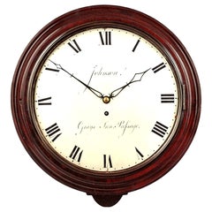 Early 19th Century Antique Mahogany Cased Wall Clock by John Johnson of London