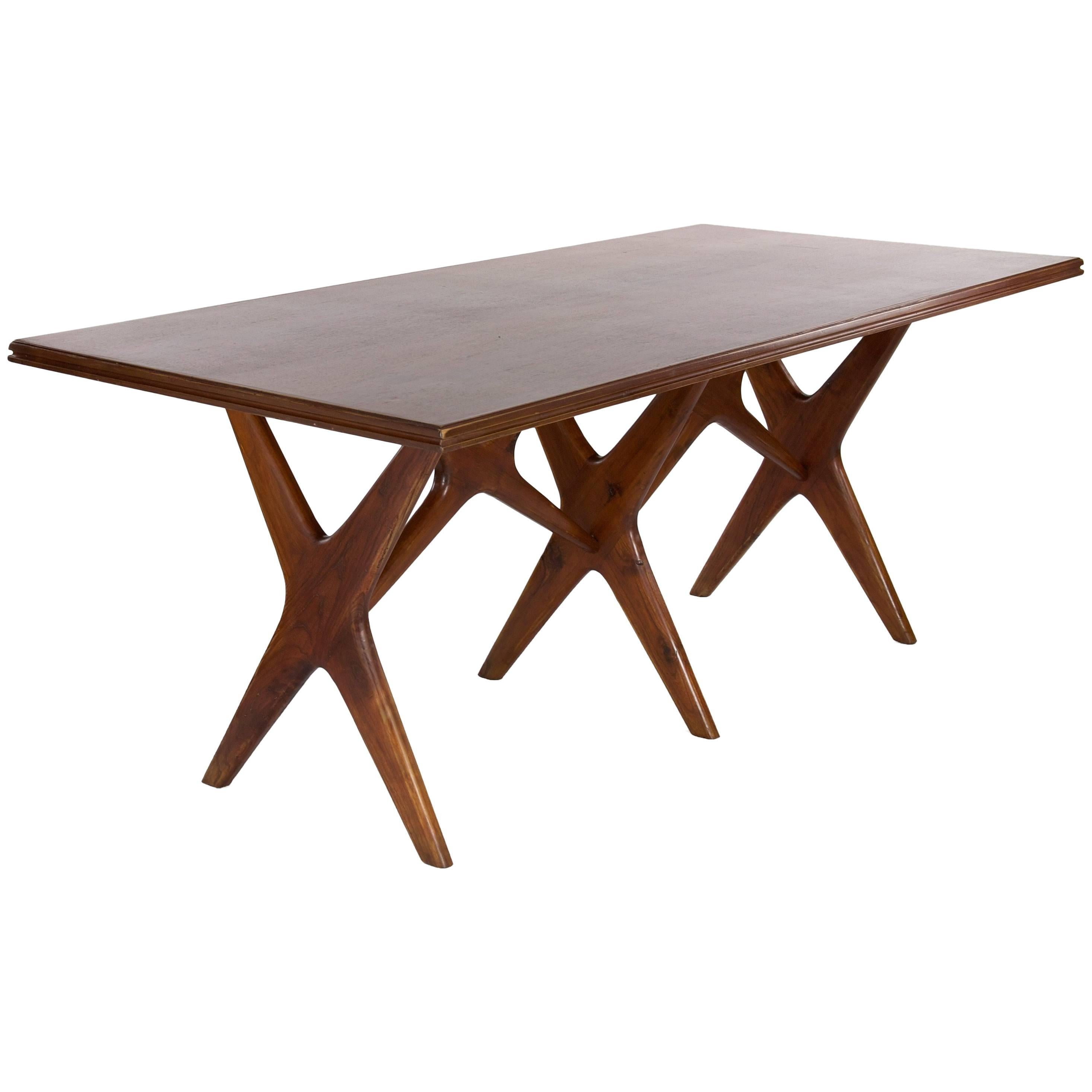 20th Century Italian Wood Dining Table in the Manner of Ico Parisi