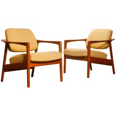 1960s, Set of Two Lounge Chairs by Folke Ohlsson for DUX, Sweden
