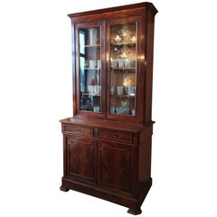 Antique 19th Century Mahogany French Bookcase