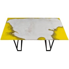 Canyon Dining Table in White Onyx