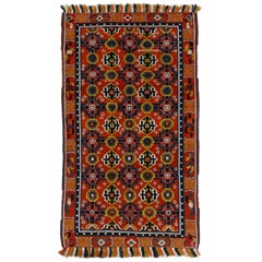 Used Chinese Rug with Brocade Pattern