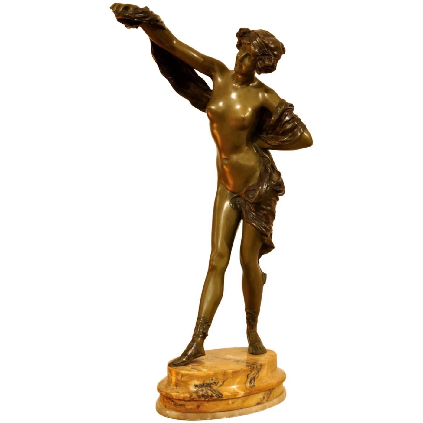 Art Deco Bronze Sculpture by Paul Phillipe, 1870-1930