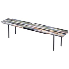 Zig Zag Marble Coffee Table, Linear Structure