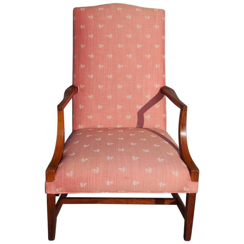 American Hepplewhite Mahogany Inlaid Martha Washington Arm Chair, Circa 1790
