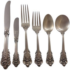 Grande Baroque by Wallace Sterling Silver Flatware for 18 Set 116 Pieces Huge