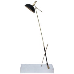 Mid-Century Modern Articulated Floor Lamp signedLyon JP Vincent France 1950s