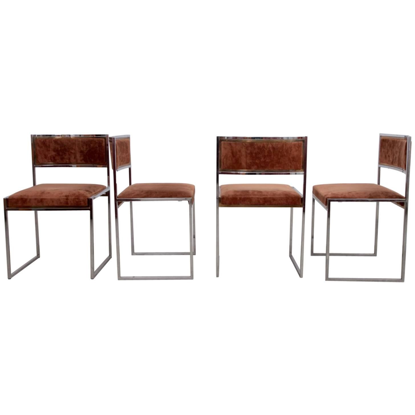 Set of Four Dining Chairs by Willy Rizzo