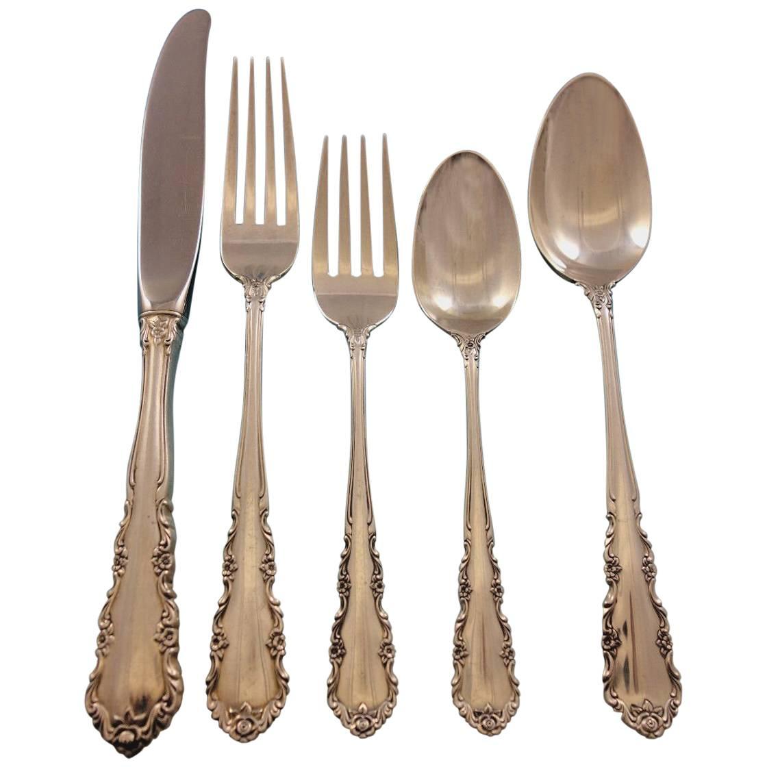 Shenandoah by Wallace Sterling Silver Flatware Set for Eight Service 46 Pieces For Sale