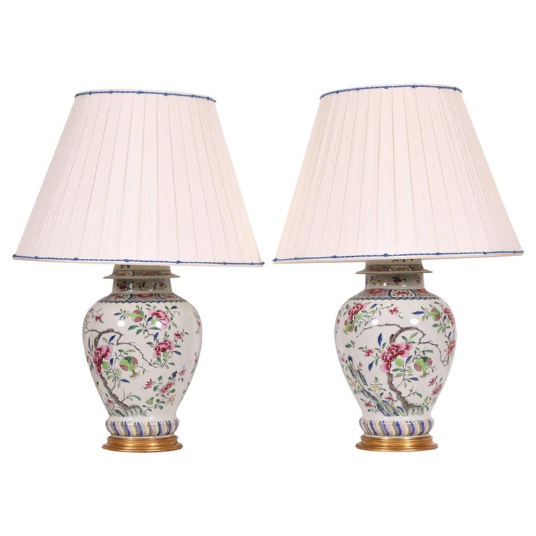Pair Of Antique Famille Rose Porcelain Ginger Jar Lamps For At Pair Of Antique Famille Rose Porcelain Ginger Jar Lamps For At 1stdibs