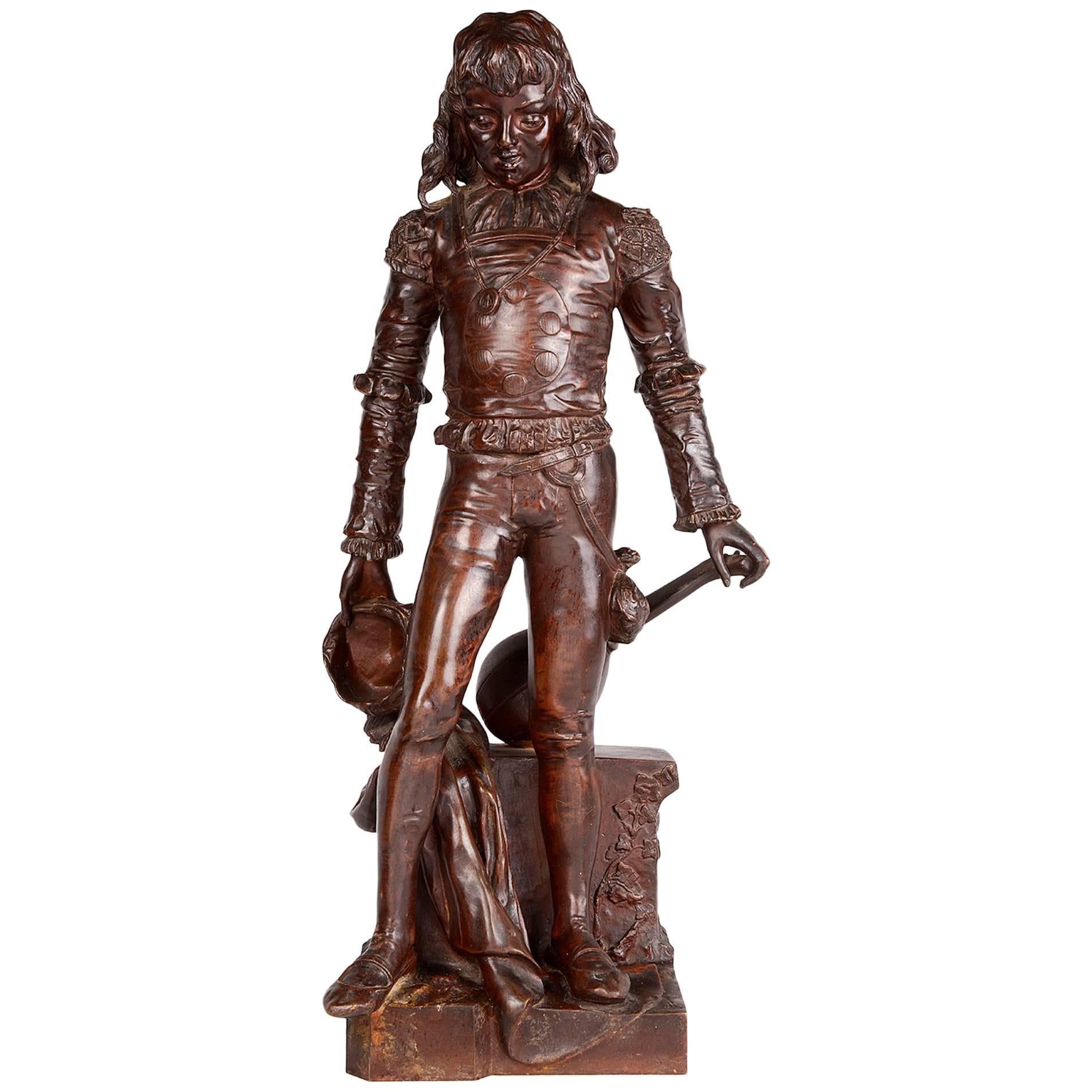 Bronze Minstrel by Renzo Colombo For Sale