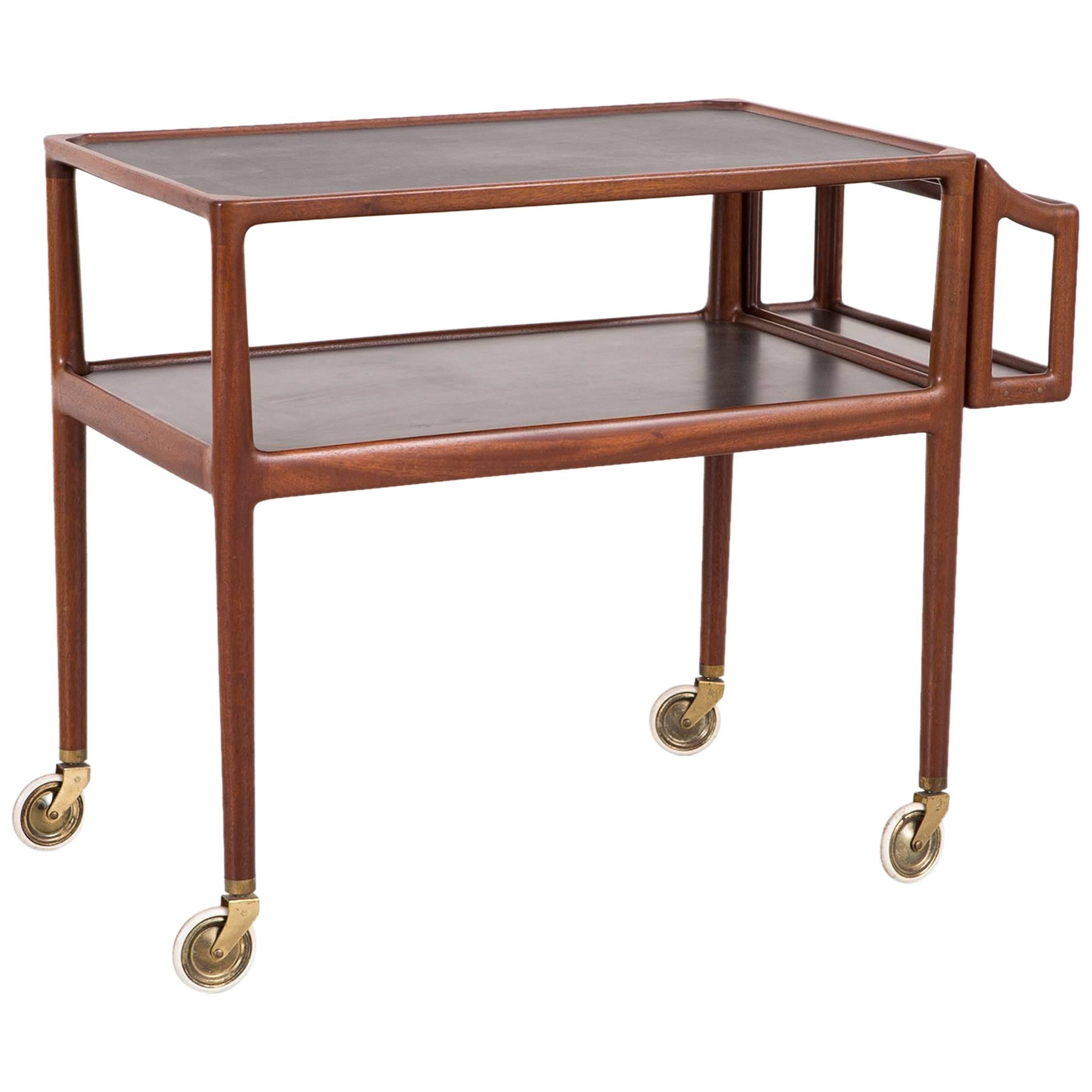 Mid-Century Modern Bar Cart Attributed to Poul Hundevad