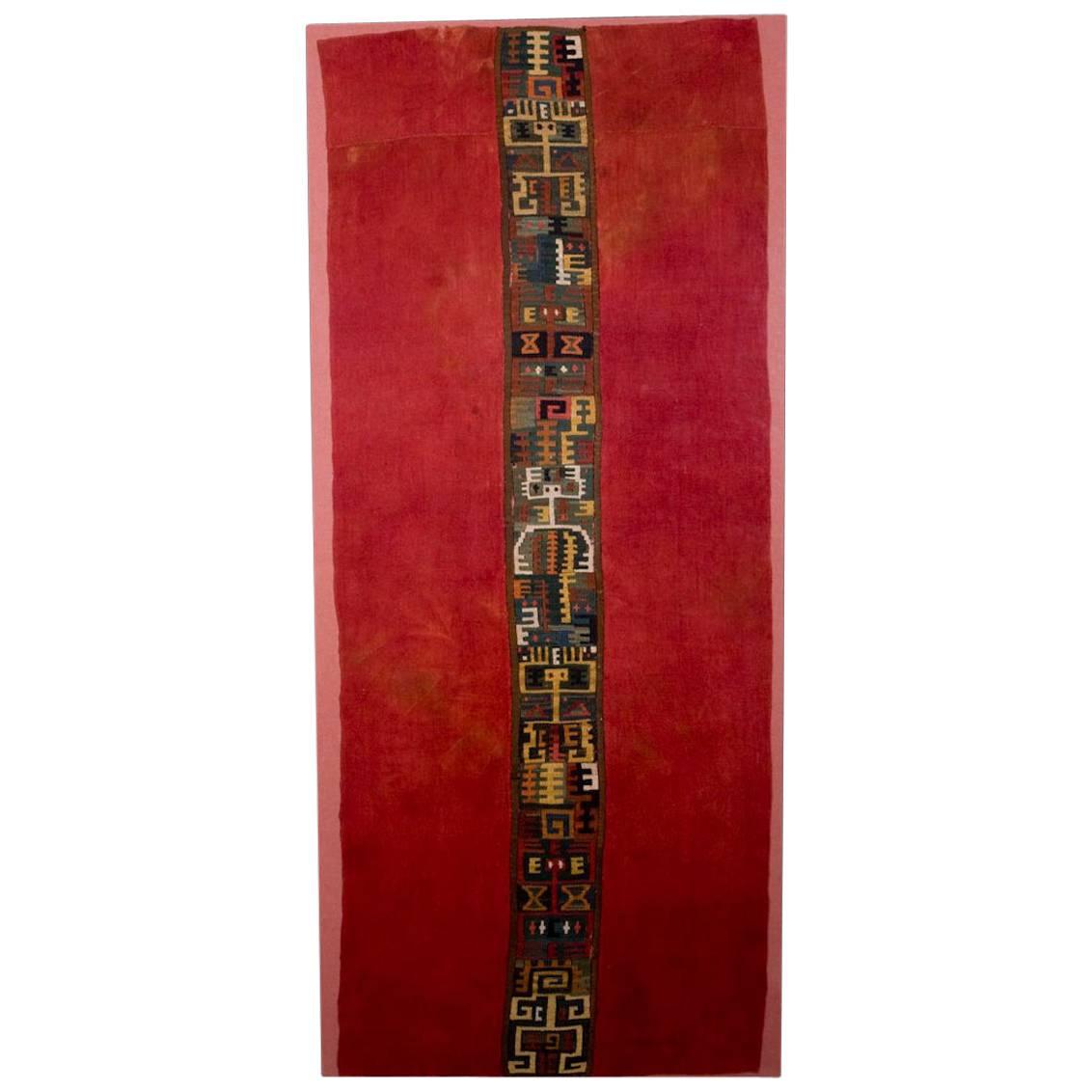 Pre-Columbian Mantle Kilim Type Tapisserie Multicolor Designs - Nazca 200-600 AD