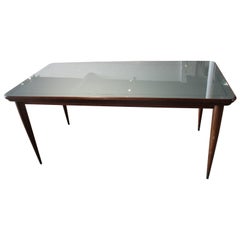 Italian Mid-Century Modern Glass Top Table