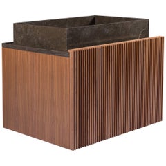 Salvatori Adda 60/40 Countertop Basin in Pietra d'Avola by David Lopez Quincoces