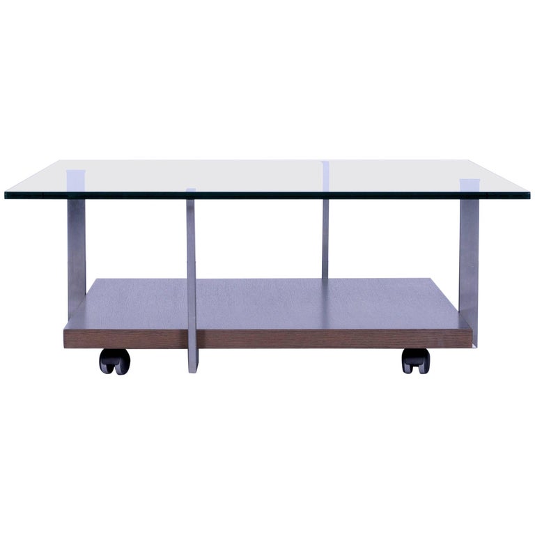 Rolf Benz 8700 Designer Coffee Table Couch Table Glass Wood Table Modern For Sale at 1stDibs