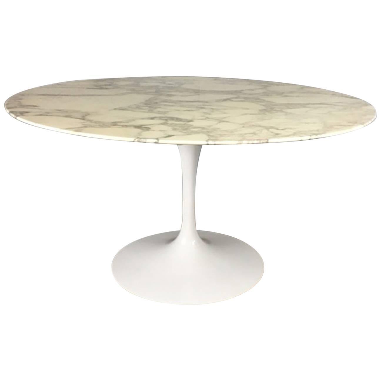 Eero Saarinen Tulip Base Marble-Top Dining Table for Knoll