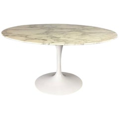 Eero Saarinen Tulip Base Marble-Top Dining Table for Knoll