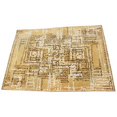 Modernist geometric design carpet - Czechoslovakia