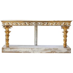 Antique Console with Gilded Grape Leaves
