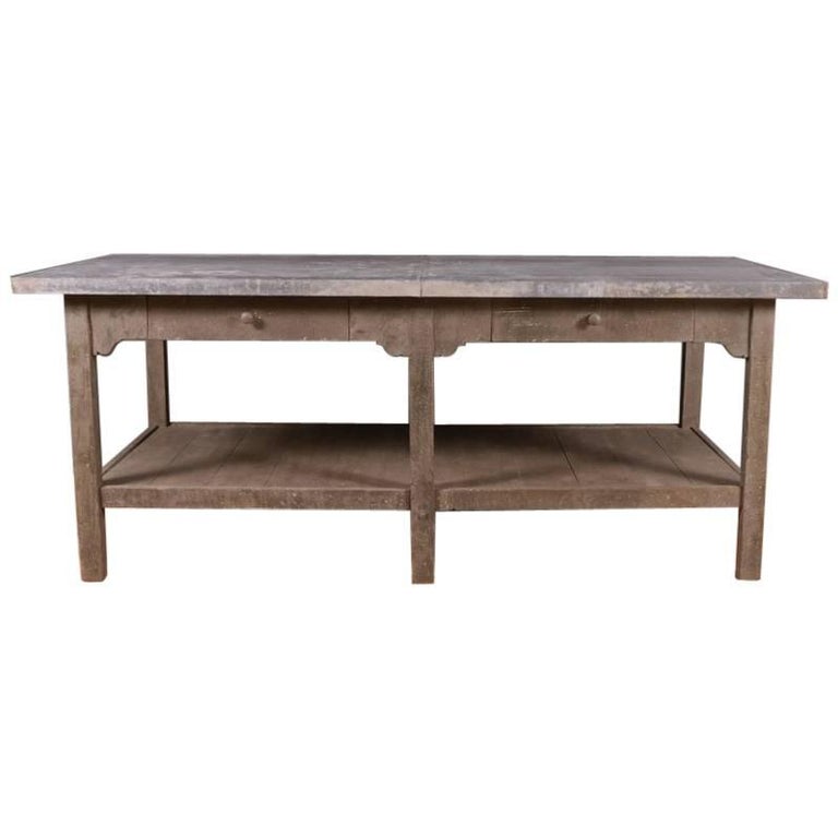 Zinc Top Florist Table at 1stDibs