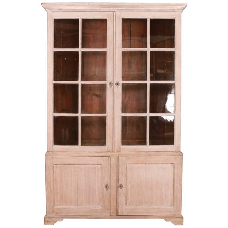 English Bleached Oak Bookcase