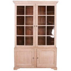 English Bleached Oak Bookcase