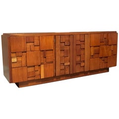 Brutalist Patchwork Nine-Drawer Dresser