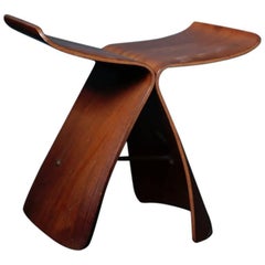 Vintage Sori Yanagi "Butterfly Stool" Tendo Mokko, 1960s