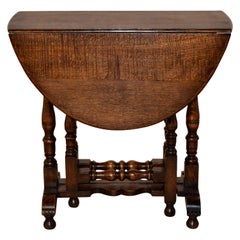 19th Century English Oak Gate Leg Table