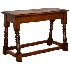 English Oak Small Bench, circa 1900