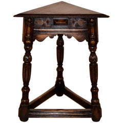 Antique 19th Century Triangular Side Table