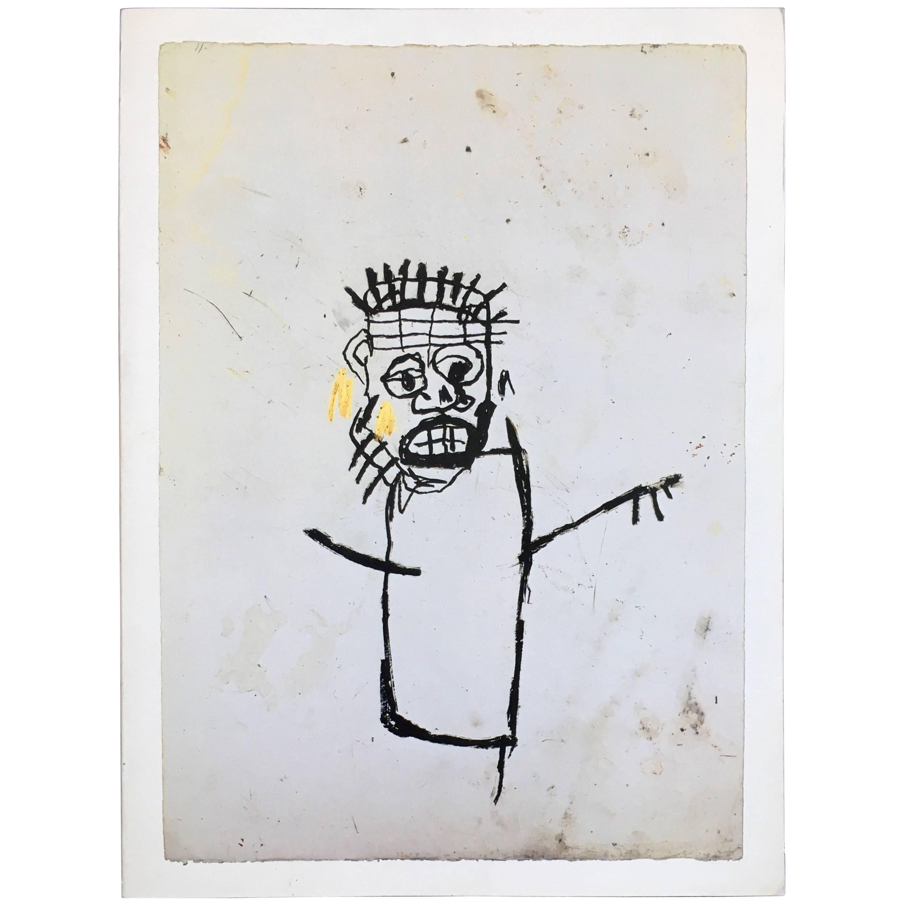 Basquiat at Robert Miller NY 1990 'Announcement Basquiat Drawings'