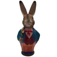 Vintage German Easter Rabbit Candy Box Papier Mache
