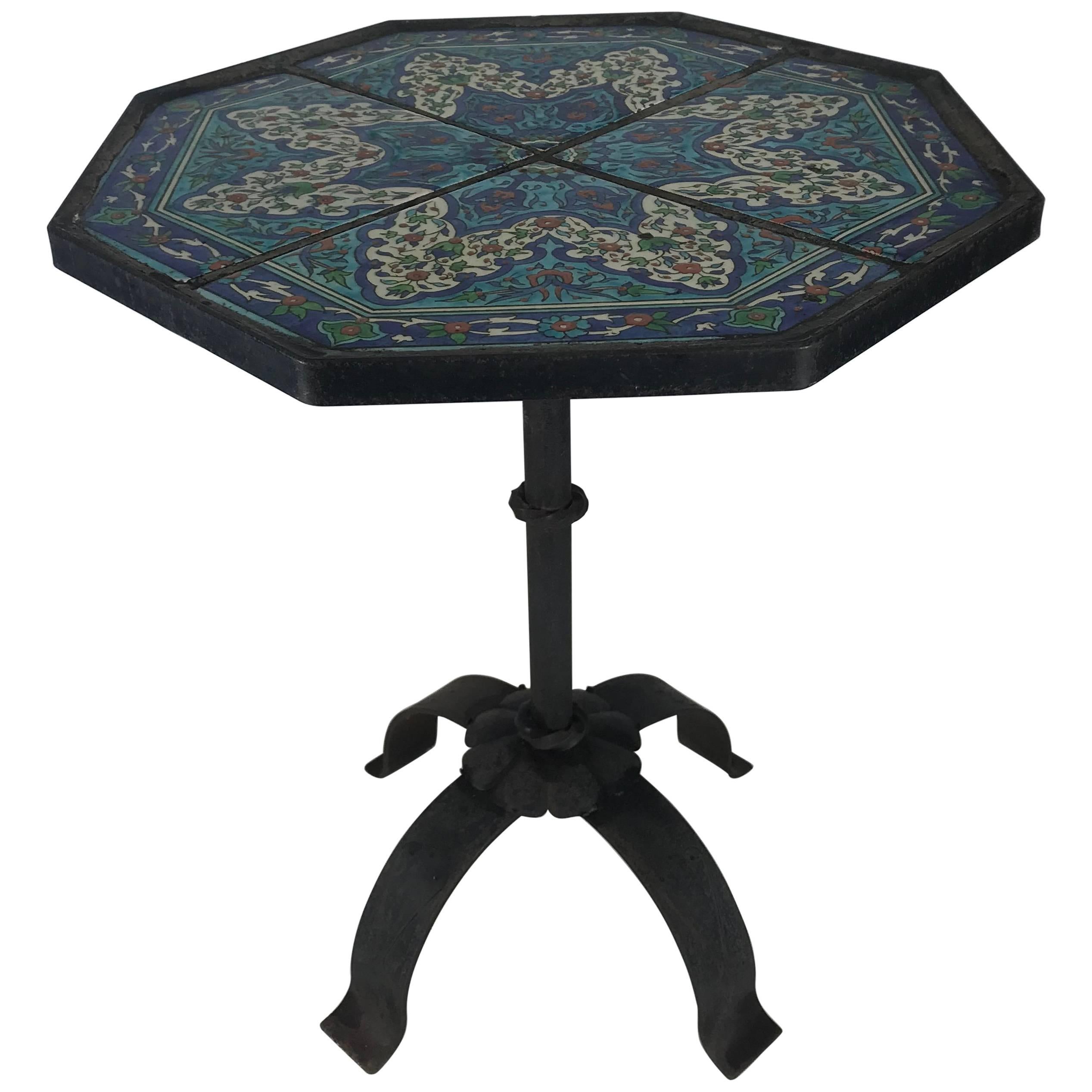 Stunning Persian Tile and Iron Stand or Table