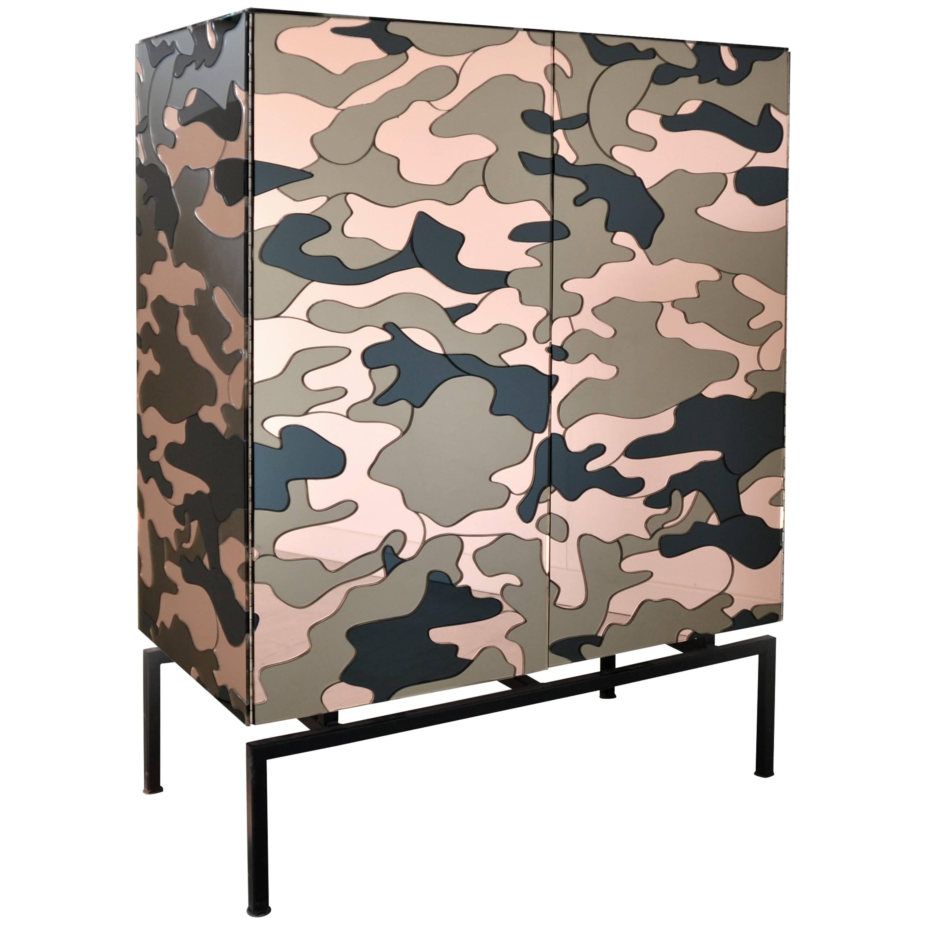 Camouflage Cabinet, Unique Piece by Effetto Vetro For Sale