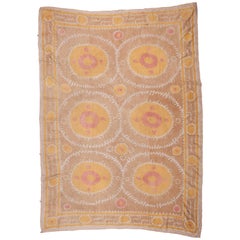 Mid-20th Century Uzbek Samarkand Cotton Suzani