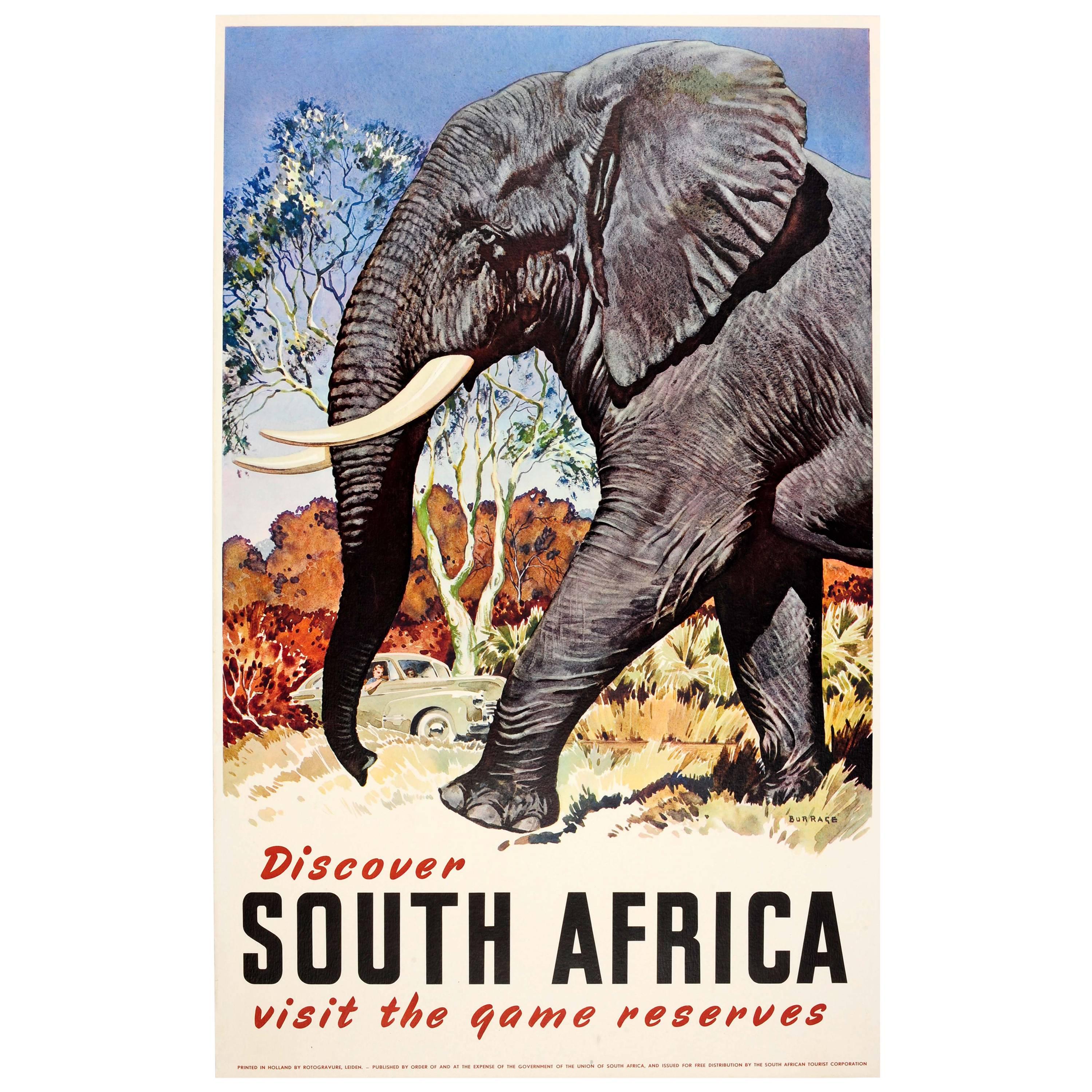 Bloeiende Boksburg South Africa Vintage African Travel Advertisement Art Poster 