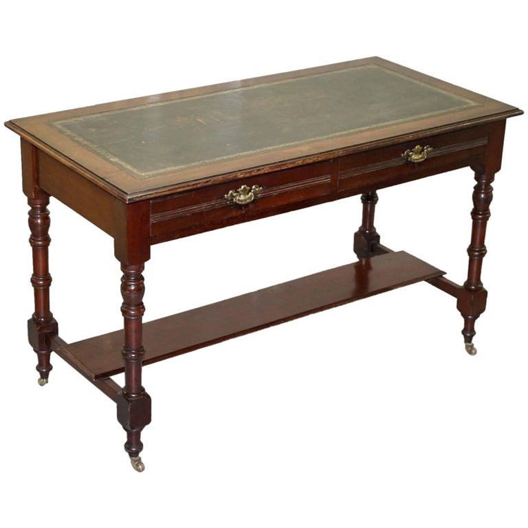 Victorian Mahogany with Leather Writing Surface Desk Writing Table
