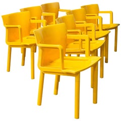 1986, Anna Castelli Ferreri for Kartell, Model 4870, Rare in Yellow with Arms