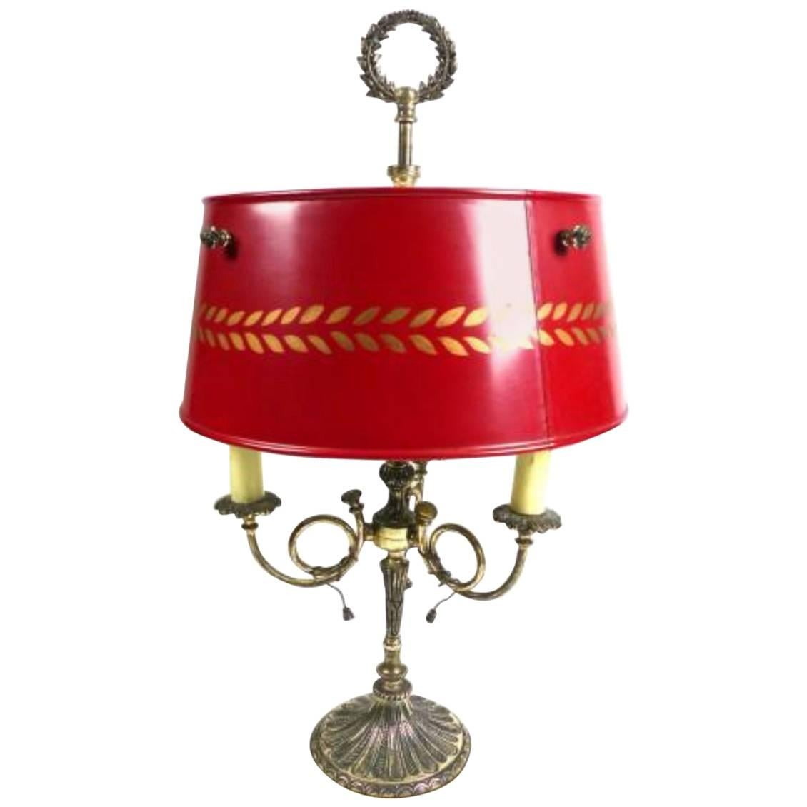 19th Century French Metal Lamp Directoire in Louis XVI Style For Sale