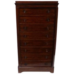 Used 19th Century French Mahogany Dresser with Eight Drawers 