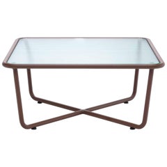 Roda Sunglass 001 Coffee Table for Outdoors in Glass and Powder Coated Aluminium