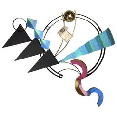 Curtis Jere Dimensional Mixed Metal Wall Sculpture