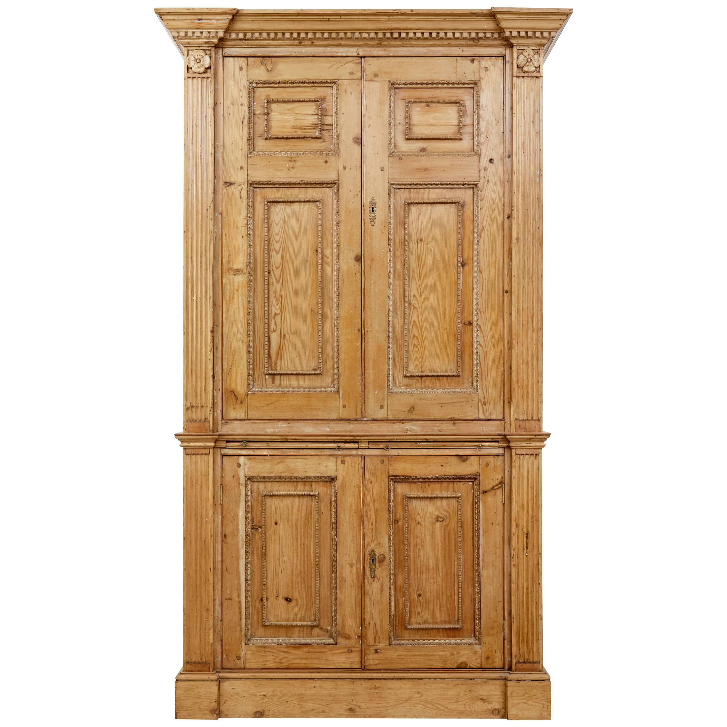 Architectural early 19th century converted pine cabinet