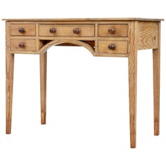 19th century English pine lowboy desk