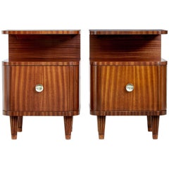 Pair of 1960's Scandinavian design mahogany bedside tables